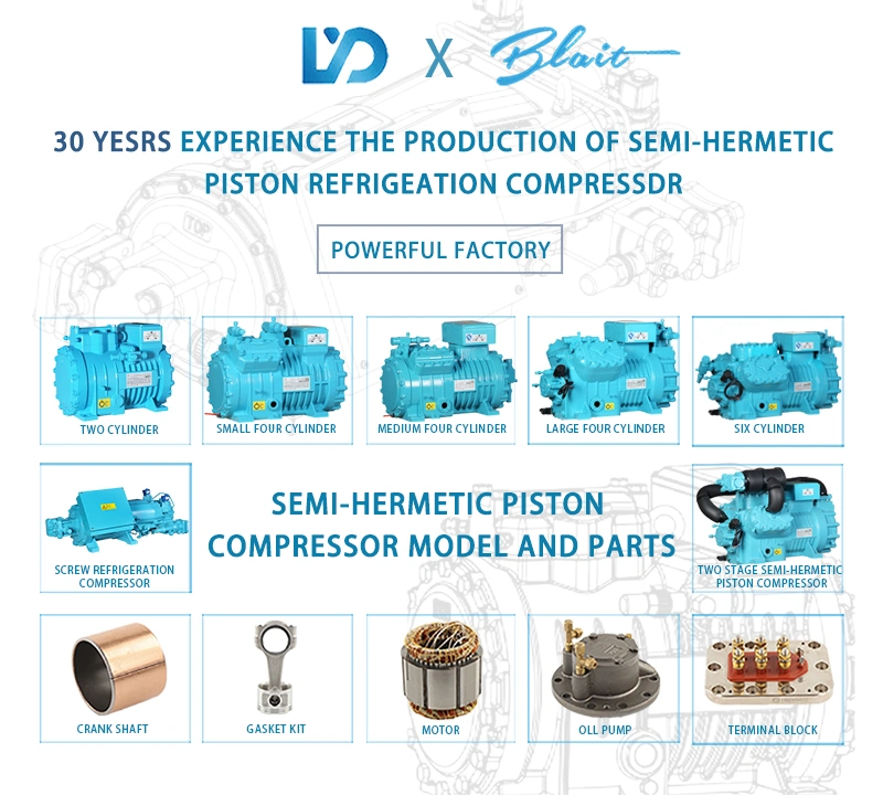 Semi-Hermetic Refrigeration Compressor